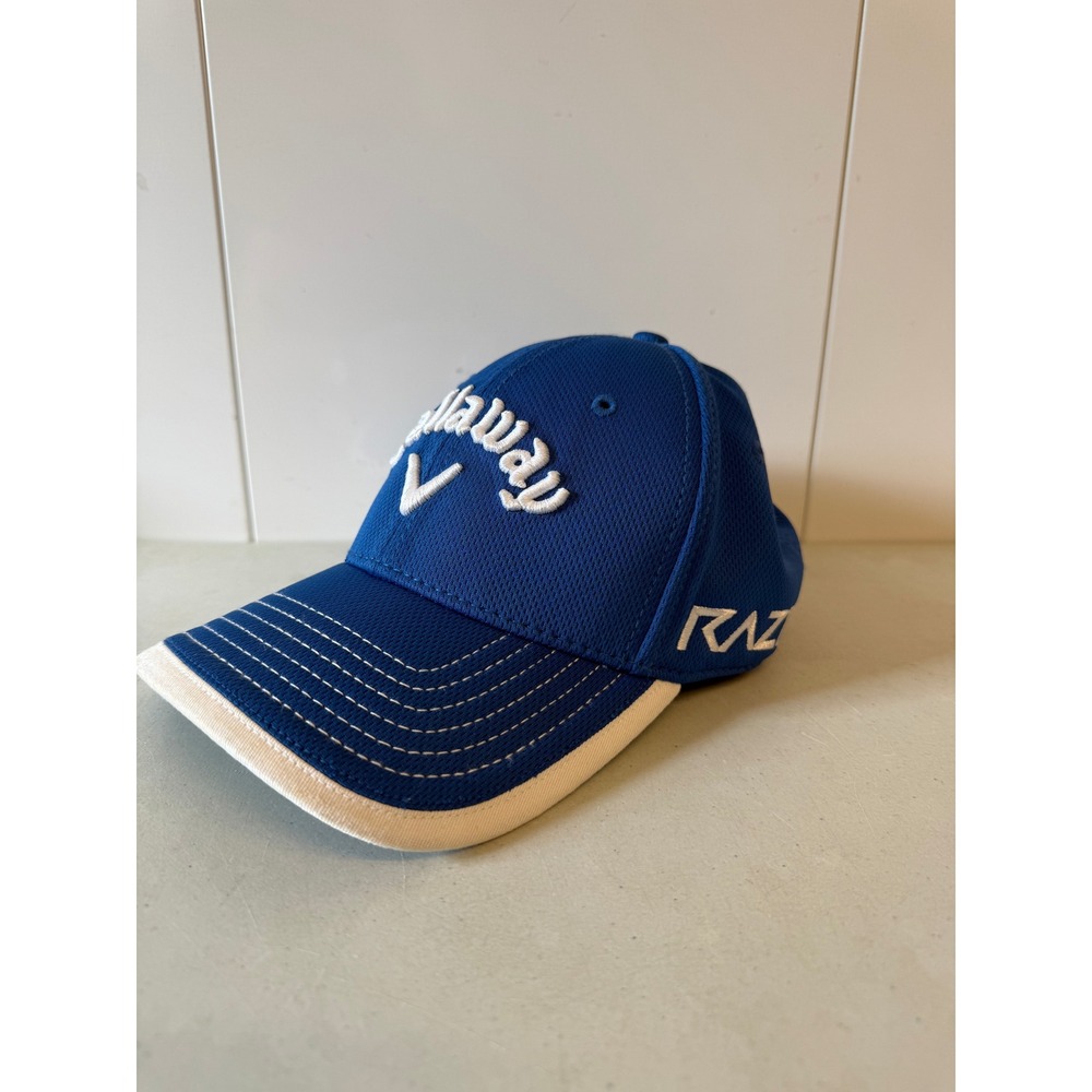 Callaway Golf New Era Mens Hat Blue White RAZR Odyssey Tour Mesh Adjustable Cap